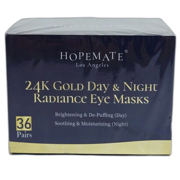 Hopemate Los Angeles 24K Gold Day & Night Radiance Eye Masks - 36 Pairs - Picture 1 of 4